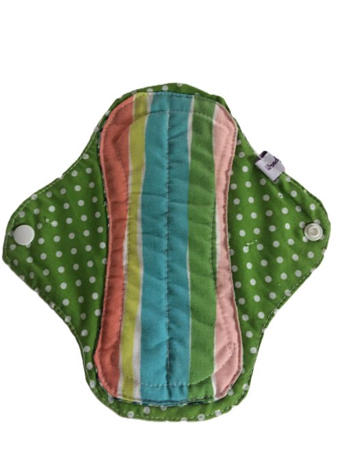 Stripes On Green With White Dots